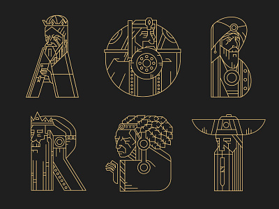 Rulers (letters) 36daysoftype crown gold king kings lettering letters rulers typography vector viking
