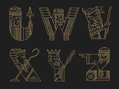 Rulers (letters) 2 36daysoftype crown king kings lettering letters rulers typography viking