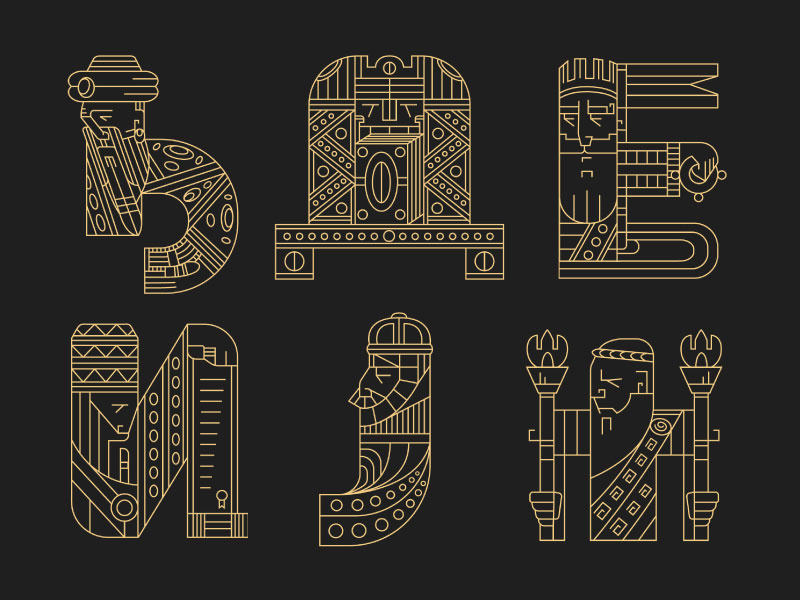 Rulers (letters) 5 viking typography rulers letters lettering kings king crown 36daysoftype