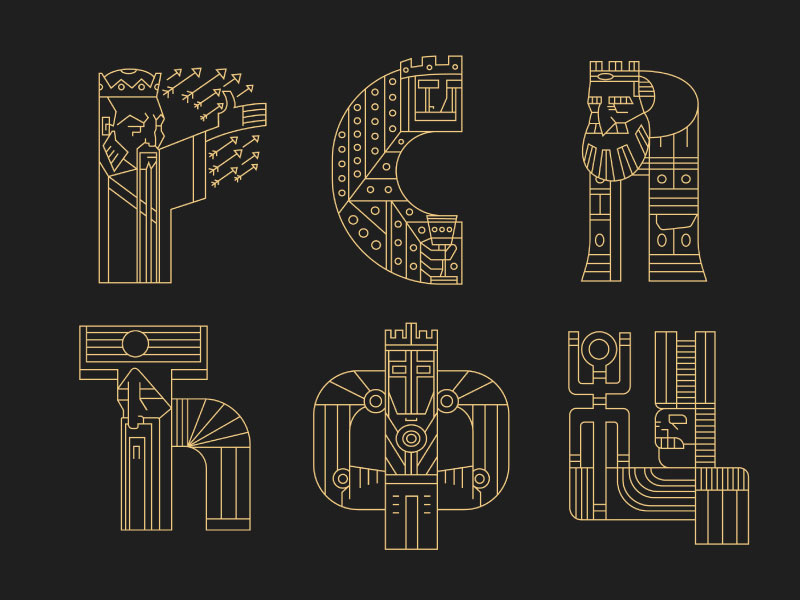 Rulers (letters) 7 viking typography rulers letters lettering kings king crown 36daysoftype