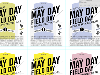 Mayday Colorways field day invite may day typography