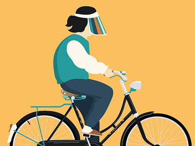 Biking Granny illustration