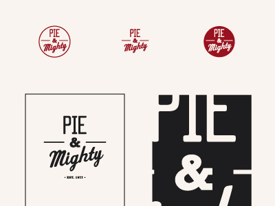 Pie and Mighty business cards stamps