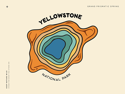 Grand Prismatic Spring design explore grand prismatic spring hike hiking illustration national park national park illustration nature outdoors outside parks procreate rainbow sticker stickers yellowstone