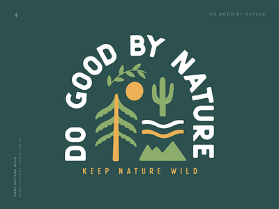 Go Good by Nature abstract design do good earth earth day green hike hiking illustration nature outdoors outside procreate shapes simple wild yellow