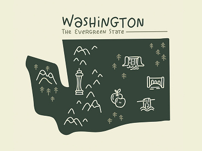 Washington State Illustration