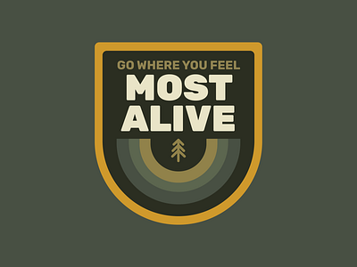 Most Alive Adventure Badge badge design design illustration nature outdoors patches sticker sticker design sticker mule vector vintage