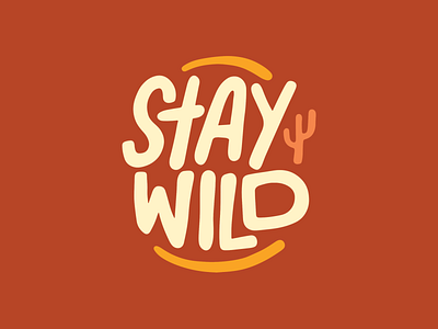 Stay Wild design illustration nature orange outdoors procreate stay sticker vector vintage wild yellow