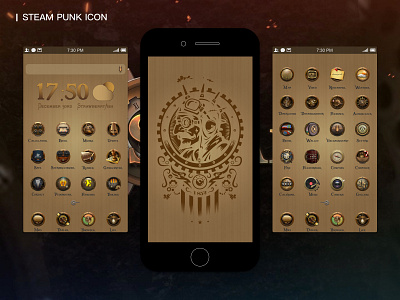 Steampunk Theme icon steampunk theme ui