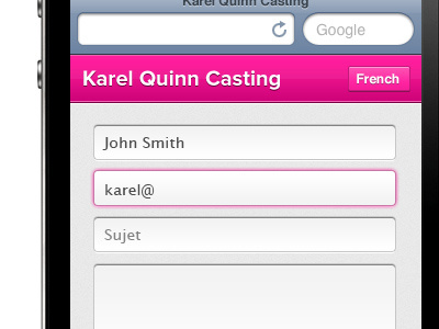 Karel Quinn form iphone ui
