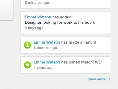 MatchFWD Stream avatar brown button cell dashboard emma watson form gray green important light load loader loading login matchfwd numbers rows search signin stats table ui warning