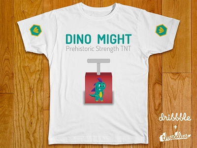 Threadlesss Dribbble Template brand business character dinosaur dynamite graphic tshirt vector