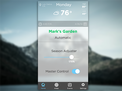 Garden App Home Screen