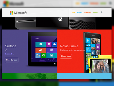 Sneak Peak - Microsoft Redesign branding design flat metro microsoft red redesign web windows