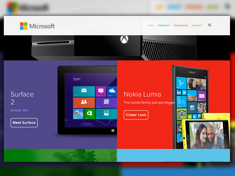 Sneak Peak - Microsoft Redesign microsoft design windows branding redesign web red metro flat