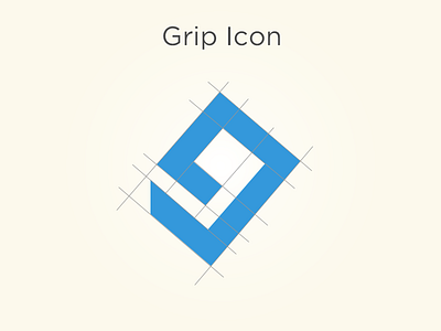 Grip Icon V1 (with line work) app blue branding grip icon lines logo symmetrical