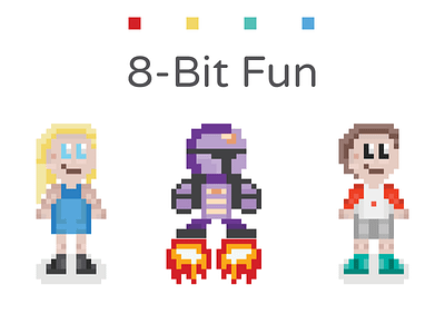8-Bit Fun 8 bit 8 bit 8bit animation character characters fun nintendo pixel pixels robot