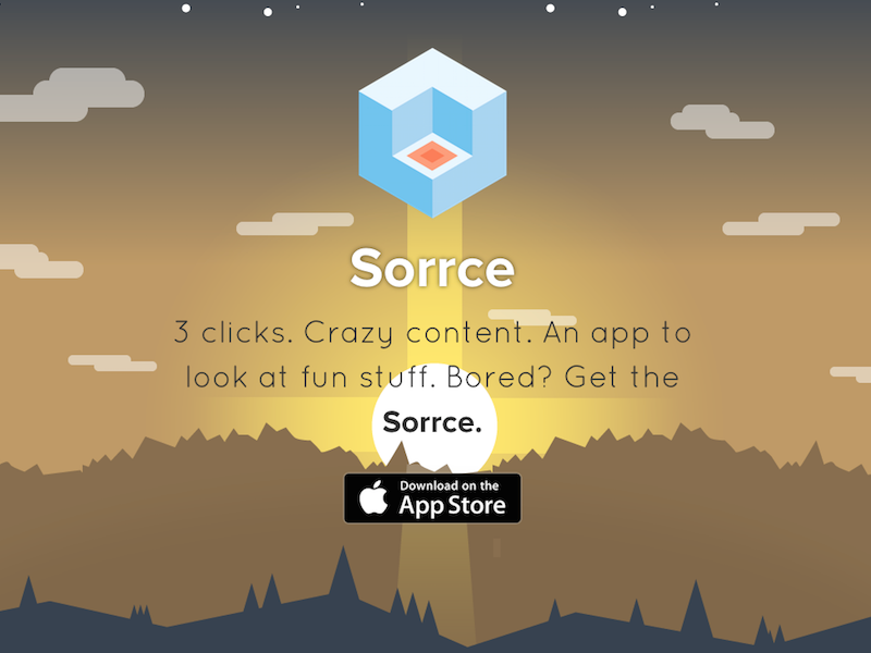 Sorrce - App Store site app ios landscape sun geometry landing app site screen product hunt