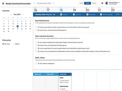 Weekly Coaching Conversation Web Application wcc weekly coaching conversation