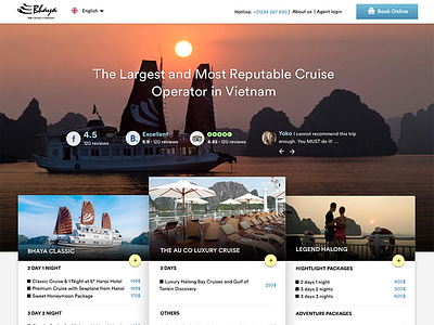 Bhaya Cruise - Cruise/travel booking website