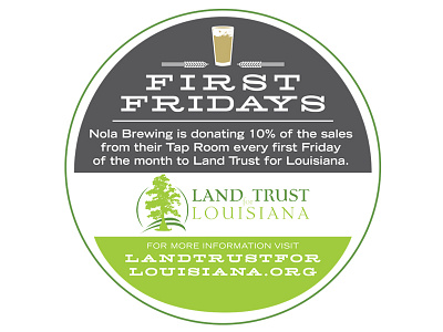 The Land Trust for Louisiana Beer Coaster beer coaster louisiana