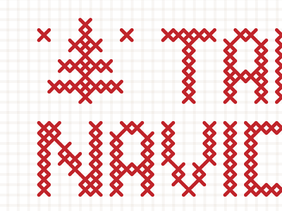 Navidad bordada christmas cross stitch embroidery holidays slcpl spanish typography