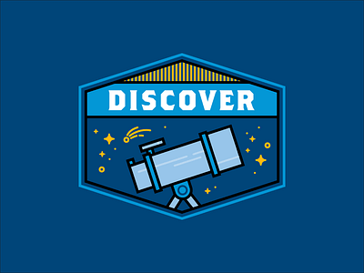 Discover Badge 2016 badge discover slcpl space ssc stars telescope