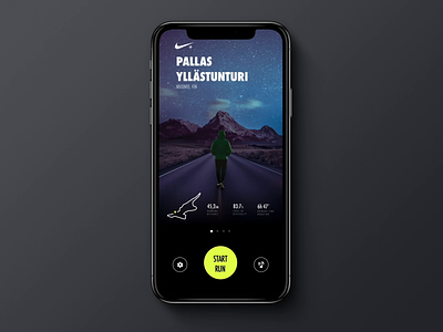 Nike+ Running - Places activities branding cards design healthy living hiking iphone mobile nike principleformac running tracking typography ui