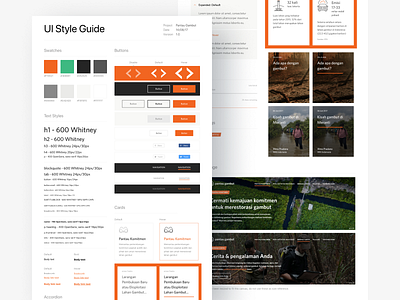 Peat Restoration Style Guide campaign environment environmental design forest indonesia peat responsive design style guide ui guideline uiux uiuxdesign ux design web web design