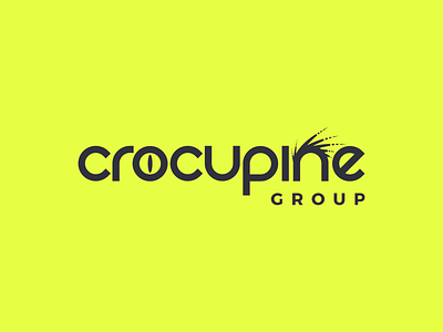 Crocupine Logo Design branding design flat logo minimal vector