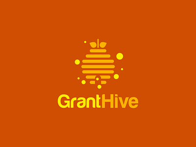 Grant Hive Logo Design branding design flat icon logo minimal typography vector