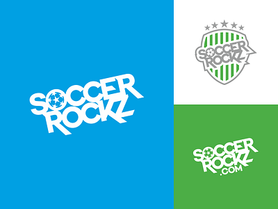 Soccer Rockz Brand Design branding design flat football logo minimal soccer typography vector