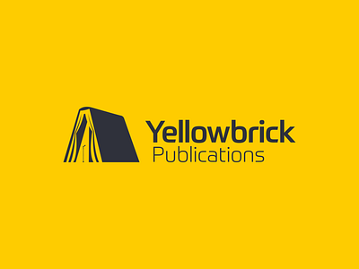 Yellowbrick Logo Design book branding design drama flat logo minimal theatre vector