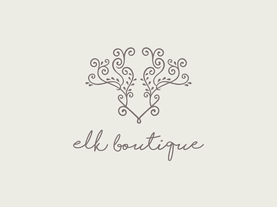 Elk Boutique Logo Design branding design elk fashion flat logo minimal vector