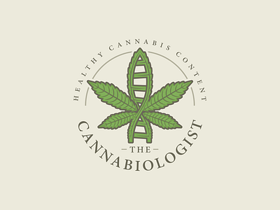 The Cannabiologist Logo Design branding cannabis design flat health icon logo minimal vector