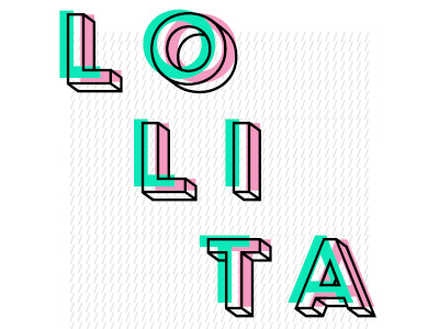 lolita logo branding graphic design logo neon pink seafoam ui weird