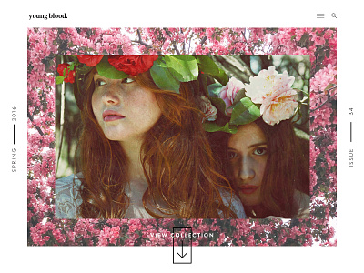 Daily UI #003 003 above the fold collection daily ui daily ui 003 fashion flowers index page landing page magazine photomontage ui