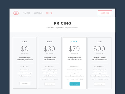 Pricing Page daily ui design features payment plan pricing pricing page pricing table table ui ux web page