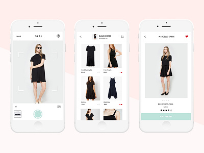 Shop by Photo Feature app app design elegant fashion mobile photo shopping simple ui
