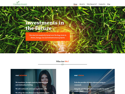 Web Design For An Innovative Energy Company branding design graphic design landing page shop ui ux vector web design website