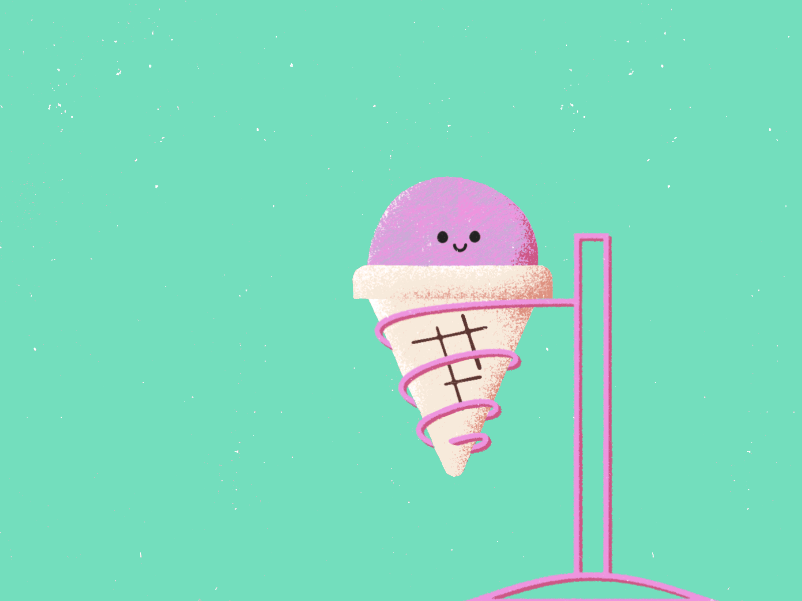 Lil' ice cream guy trying to escape its fate 2d animation 2d art abstract animation comedy comic illustration loop loop animation looped motion motion design motion graphic motion graphics motiongraphics