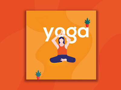 Flexible girl yoga Illustration