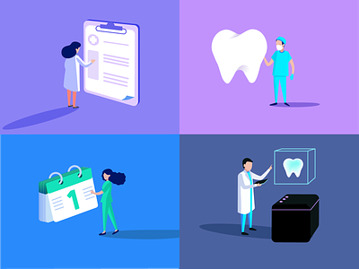 Dentalcare project - illustrations digital design illustration