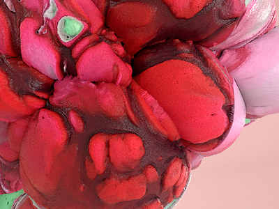 3D Ice Cream 3d abstract cinema4d color design icecream modelling octanerender red render