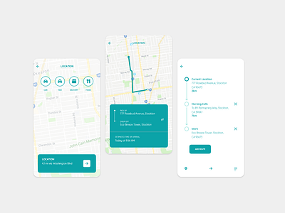 Car Pool App Design Concept adobe xd car carpool clean clean design design minimalist design mobile app mobile app design ui ui design ux design