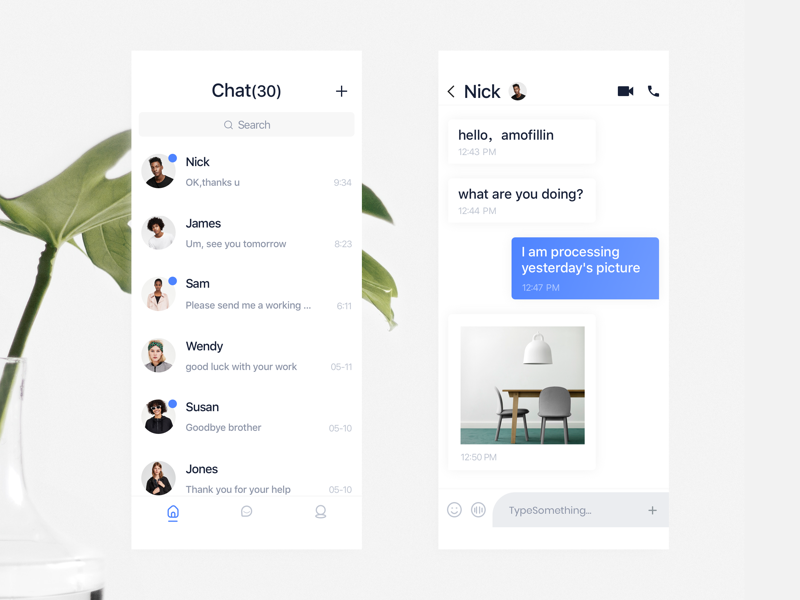 UI100DAY/02 Chat by AMOFILLIN on Dribbble