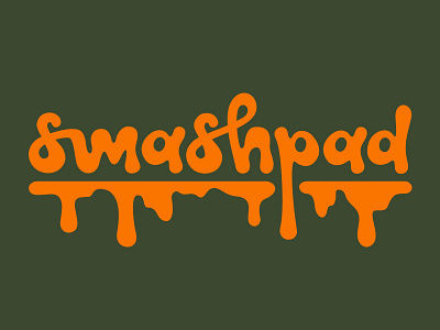 smashpad logo branding hand lettered lettering logo
