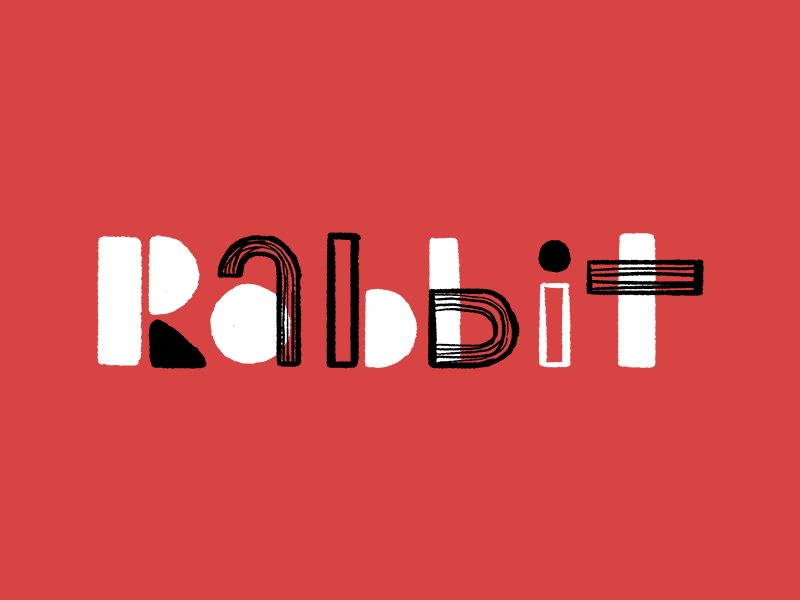 Rabbit Illustration illustration lettering