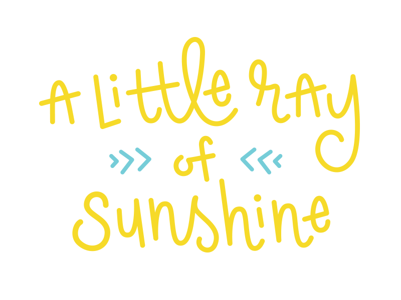 a little ray of sunshine illustration lettering sunshine