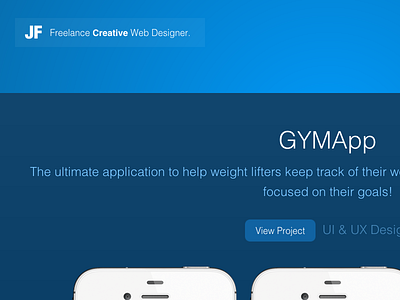 New Launch app blue creative designer freelance gradient gym jordan portfolio web